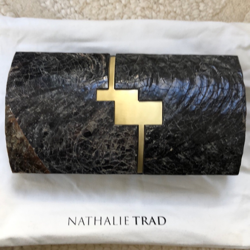 Nathalie Trad shell clutch